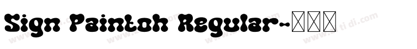Sign Paintoh Regular字体转换
